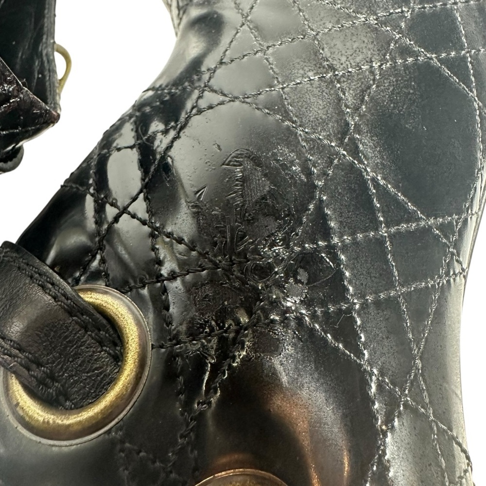 Dior Cannage Black Leather Ankle Booties 38 - Picture 11 of 15